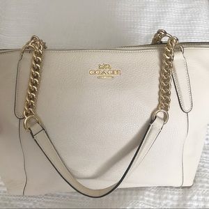 Coach leather cream/off white bag/purse